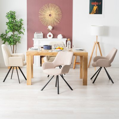 Lot de 4 chaises de salle à manger style scandinave, BETH MEUBLES COSY