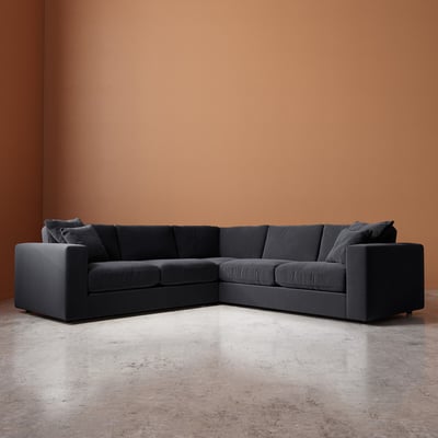 Althaea Crushed Velvet Corner Sofa SWOON