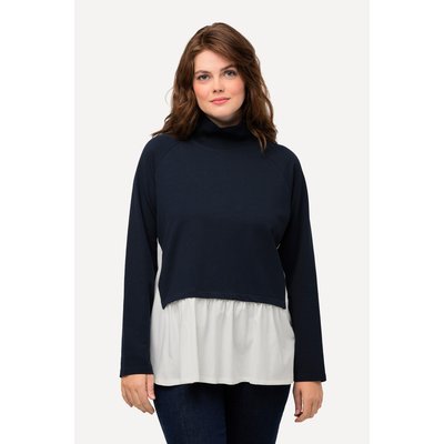 Sweat-shirt en coton bio à col montant et ULLA POPKEN
