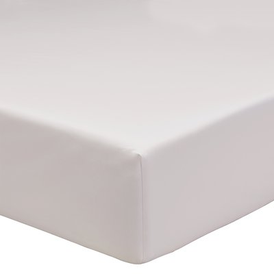 Drap housse uni en percale de coton, Made in France, ALBÂTRE A DEMAIN