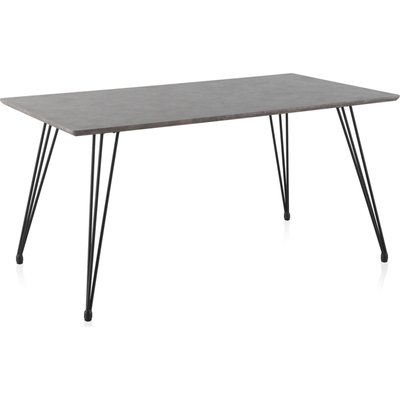 Table effet béton  avec pieds métal design industriel RECOLLECTION