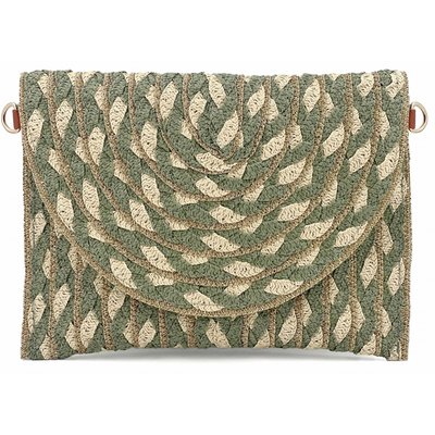 Sac à main pochette en paille à rabat LES SACS DE K'RLOT
