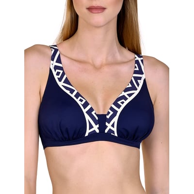Haut maillot de bain sans armatures Costa Rica bleu LISCA
