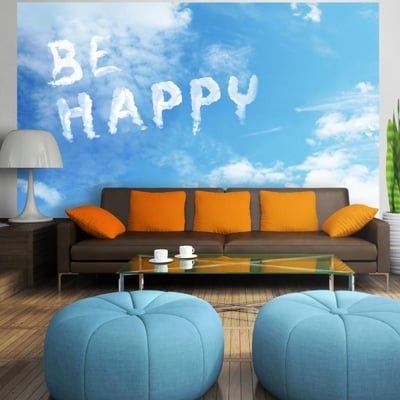 Papier peint intissé panoramique Textes Be happy EDEN