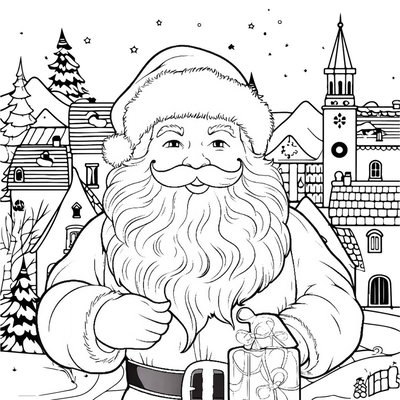 Tableau Sur Toile À Colorier Père Noël NOËL CEANOTHE