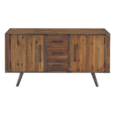 Buffet enfilade bois et métal 2 portes 3 tiroirs Cusco ZAGO