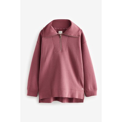 Pull texturé à col demi-zippé NEXT