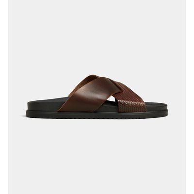 Mules Liam Croisées Tressées Cuir COMPTOIR GL