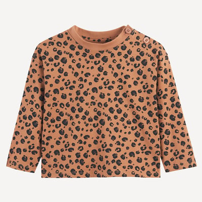 T-shirt manches longues imprimé léopard LA REDOUTE COLLECTIONS