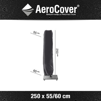 Garden Free Arm Parasol Cover 250x60cm AEROCOVER