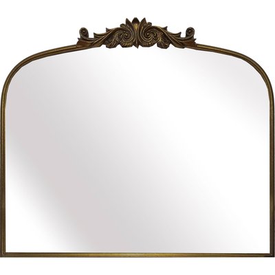 Miroir métal doré avec ornement feuillage élégant RECOLLECTION