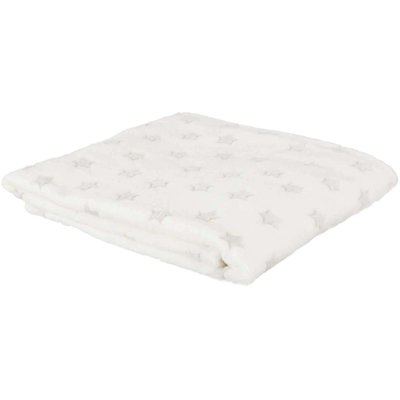 Plaid phosphorescent en polyester Etoiles 120 x 150 cm Blanc CMP