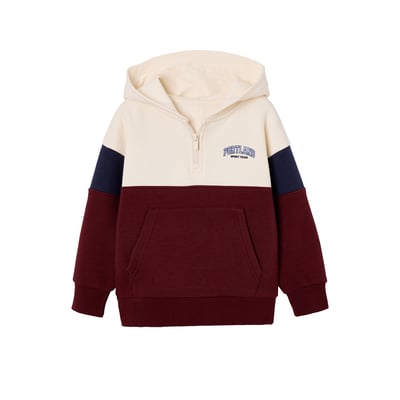 Sweat capuche colorblock VERTBAUDET