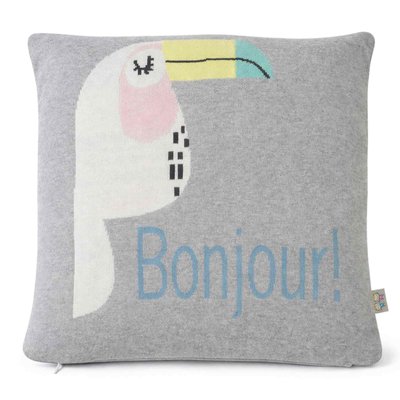 Taie de coussin en coton bio tricoté TRICOT SEVIRA KIDS