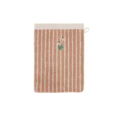 Gant de toilette coton bio CÉLESTINE CARRE BLANC