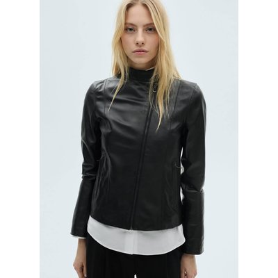Veste cuir cintrée zippée MANGO