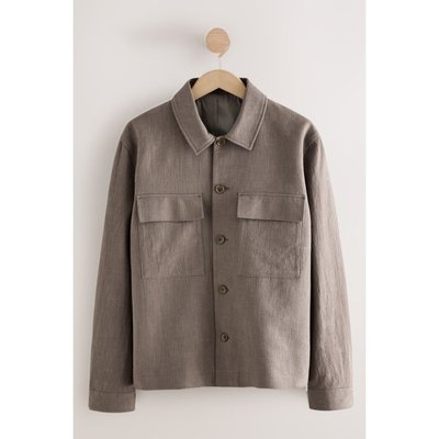 Veste-chemise habillée aspect lin NEXT