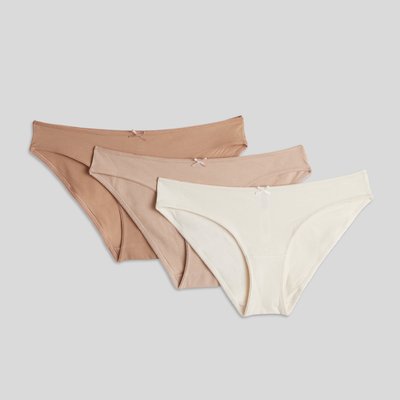 Lot de 3 culottes ALIX en coton BIO, certifié OEKO-TEX MONOPRIX