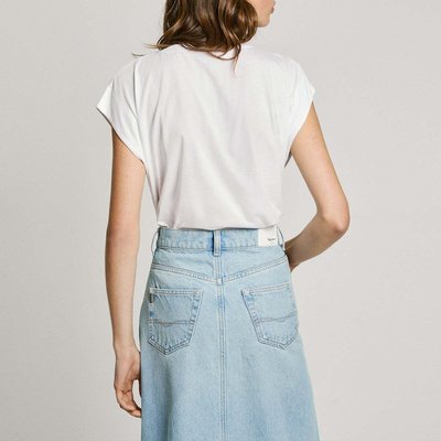T-Shirt Sans Manches Avec Logo Ajouré PEPE JEANS