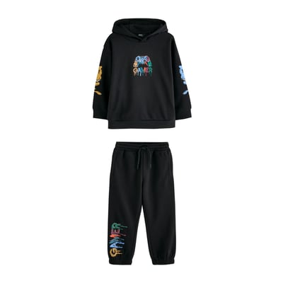 Sweat à capuche imprimé/pantalon de jogging NEXT