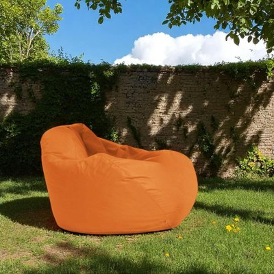 Pouf poire géant extérieur orange ARTA PIER IMPORT