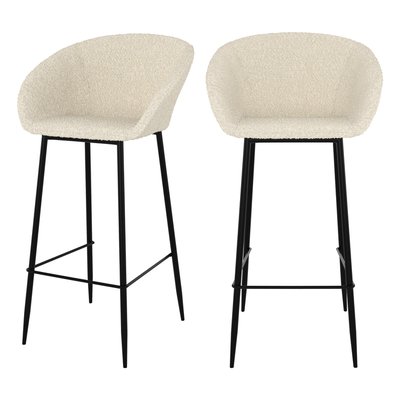 Lot de 2 chaises de bar 75 cm - MARQUISE RENDEZ-VOUS DÉCO