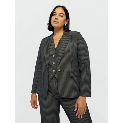 Blazer en tissu à fines rayures enrichi de petits strass FIORELLA RUBINO