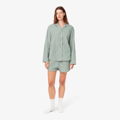 Ensemble de pyjama rayé popeline oversize LACOSTE