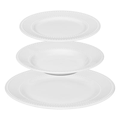 Service de table 18 pièces en porcelaine PERLE SECRET DE GOURMET