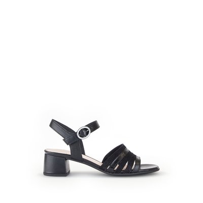 Sandales en cuir velours à talon décroché block GABOR