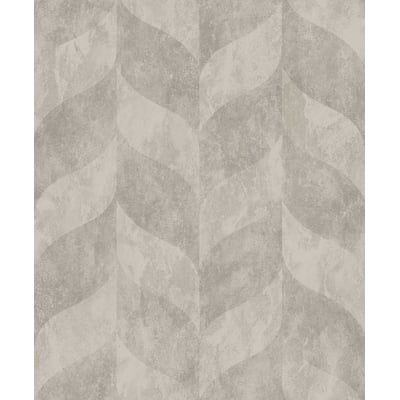 Papier peint géométrique abstrait beige gris HEXOA