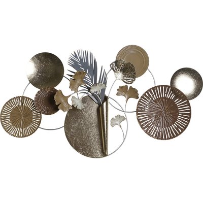 Décoration murale métal cercles dorés style glam contemporain RECOLLECTION