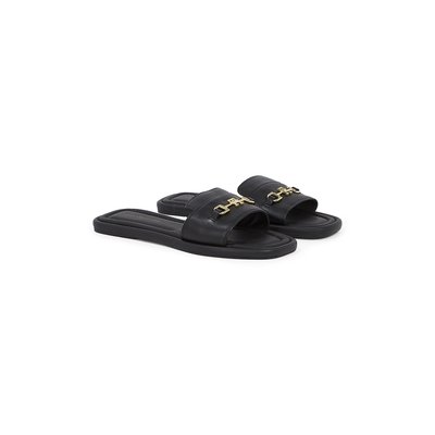 Flache Pantoletten, Leder TOMMY HILFIGER