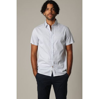 Chemise en popeline à manches courtes avec motif géométrique effet mosaïque DARRONI DEELUXE