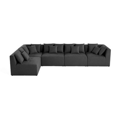 Canapé d'Angle réversible en Tissu 5 places - AMALFI LISA DESIGN