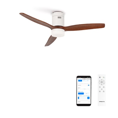 Ventilateur de plafond avec pales techniques en ABS avec lumière et Wi-Fi WIND CALM CREATE