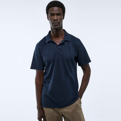 Polo col v manches courtes  en coton MONOPRIX