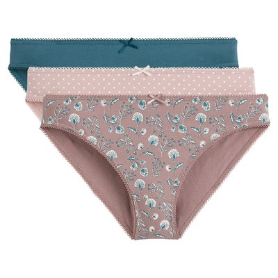 Lot de 3 slips en coton extensible LA REDOUTE COLLECTIONS