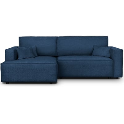 Canapé d'angle à gauche convertible 3 places en tissu bouclé - ASTI HOMIFAB