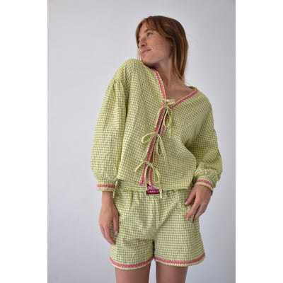 Blouse vichy à nœuds MARTA MINDTRAVELER