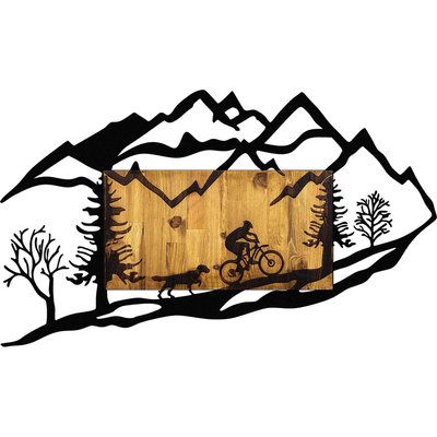 Décoration murale en bois et métal Walnut Cycliste HANAH HOME