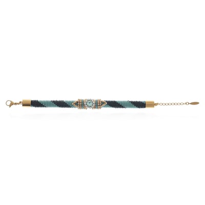 Bracelet perles tissées cabochon central RODRIGUEZ HIPANEMA