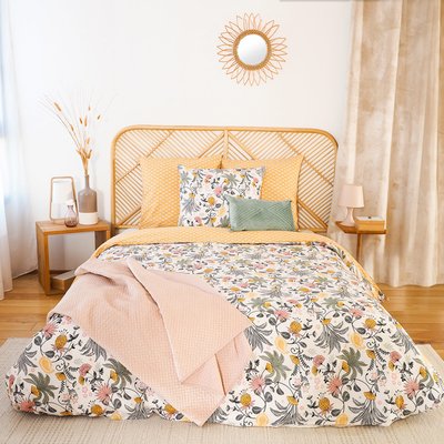 Parure fleurie en satin de coton bio COTE DECO
