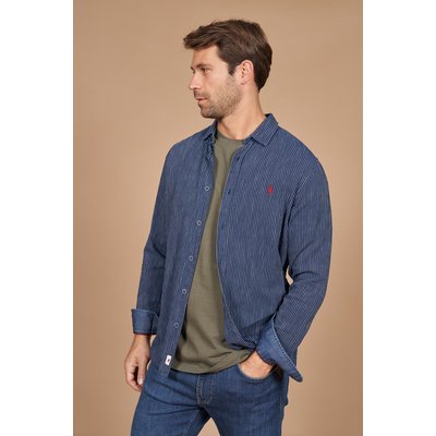 Chemise denim à fines rayures MCS