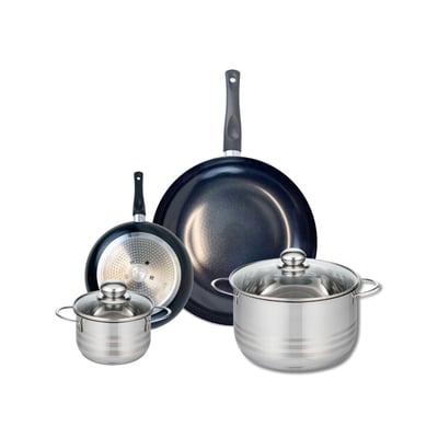 Batterie 2 poêles 20/32cm + 2 faitouts 16/24cm PRIMA BRILLANT ELO