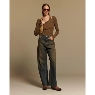 JEANS LARGE TAILLE MOYENNE DENIM CONFORT LABDIP