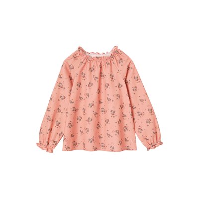 Blouse à fleurs en velours milleraies VERTBAUDET