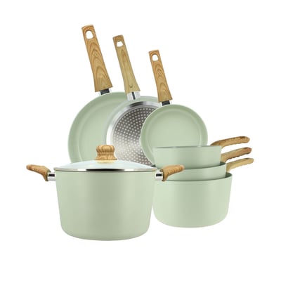 Batterie de cuisine 7 pièces en aluminium, COLORAMA MENASTYL