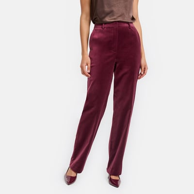 Pantalon flare en velours lisse, Signature, DONATIEN LA REDOUTE COLLECTIONS