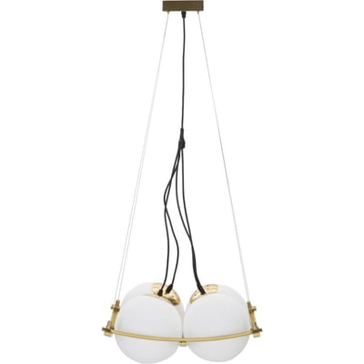Plafonnier en fer et verre 4 globes GLAM RECOLLECTION